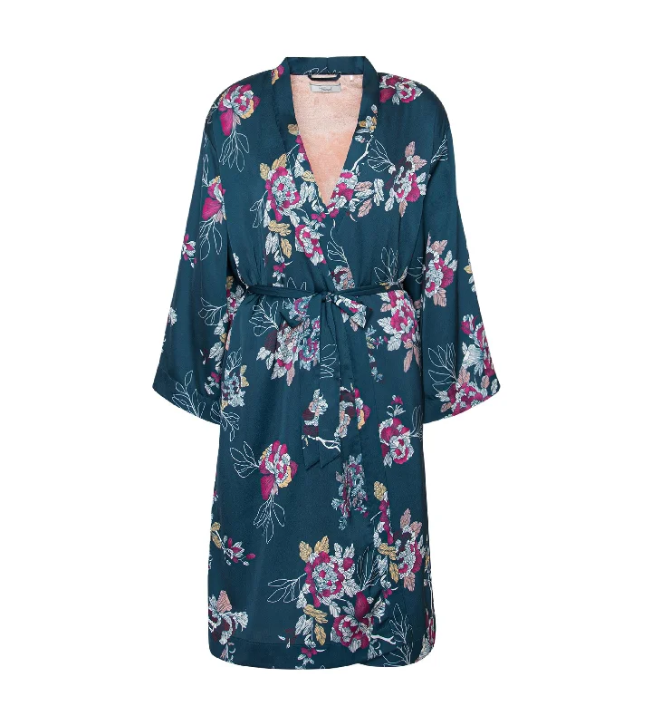 Triumph Floral Print Satin Lounge Robe