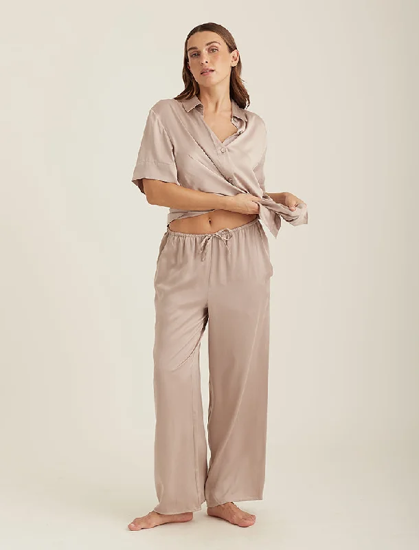 Audrey Silk Wide Leg Pant