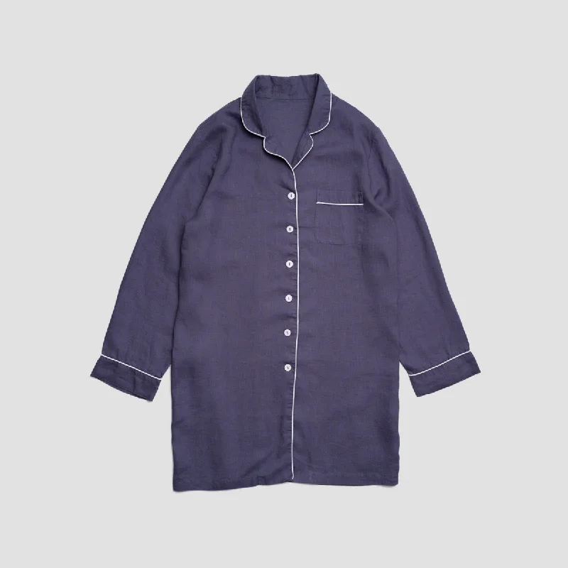 Blueberry Linen Night Shirt