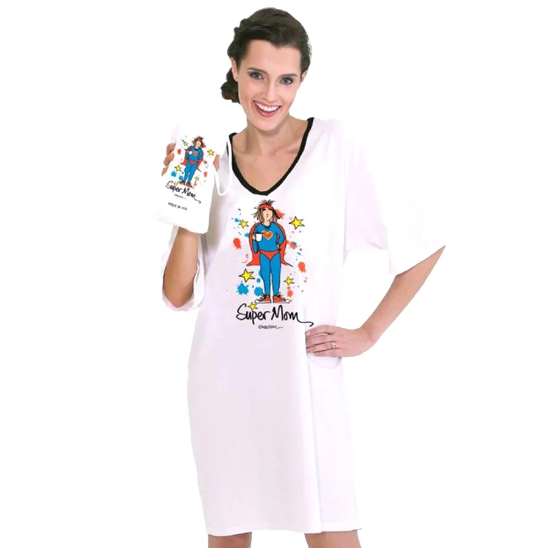 Emerson Street Clothing Co. | Super Mom | Ladies Whimsical Nightshirt