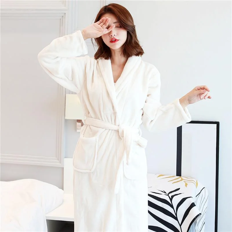 Hotel Spa Collection Herringbone Textured Plush Robe