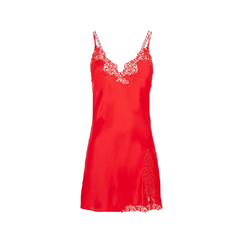 La Perla Petit Macramé Silk Slip Dress