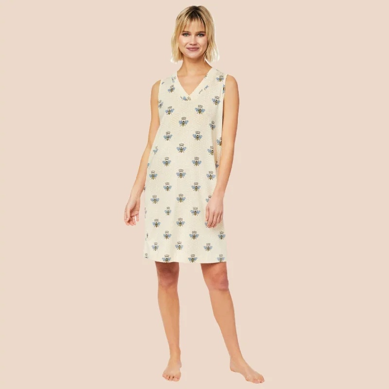 Queen Bee Pima Knit Nightgown - Honey