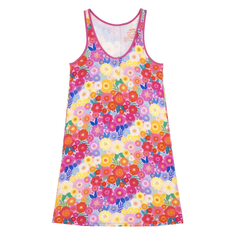 Rainbow Blooms Women's Sleeveless Nightgown