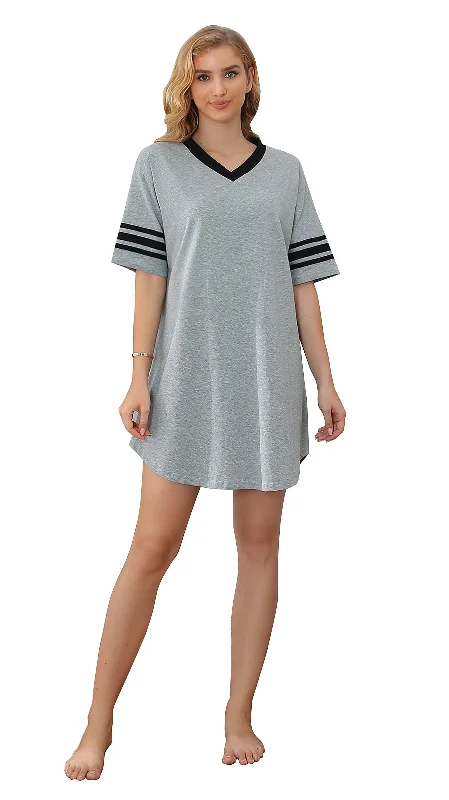 Richie House RH Womens Sleepwear Short Sleeve Nightgowns Sleepshirt Loose Nightshirt Loungewear RHW2929