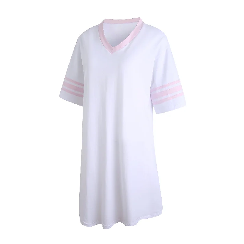 Richie House RH Womens Sleepwear Short Sleeve Nightgowns Sleepshirt Loose Nightshirt Loungewear RHW2929