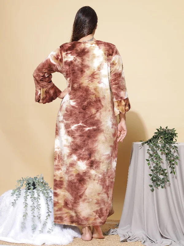 Velvet Designer Nighty Brown