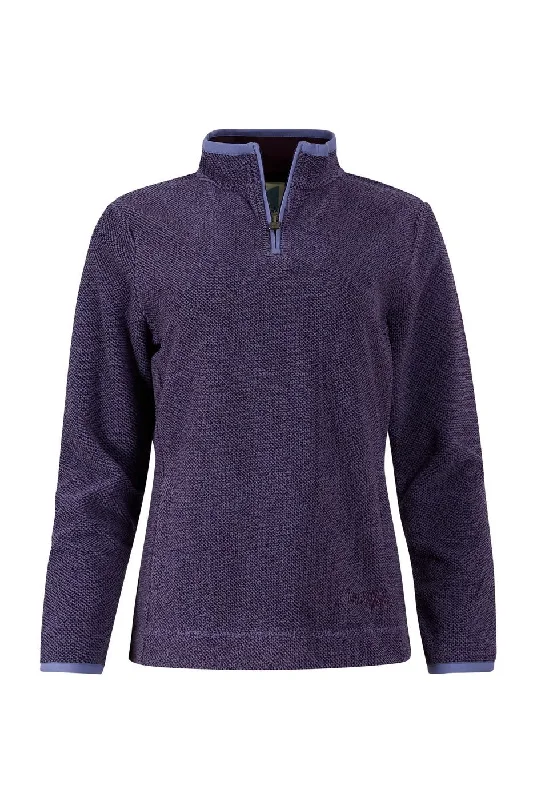 GEORGINA 1/4 ZIP COZY FLEECE 19170-PURPLE