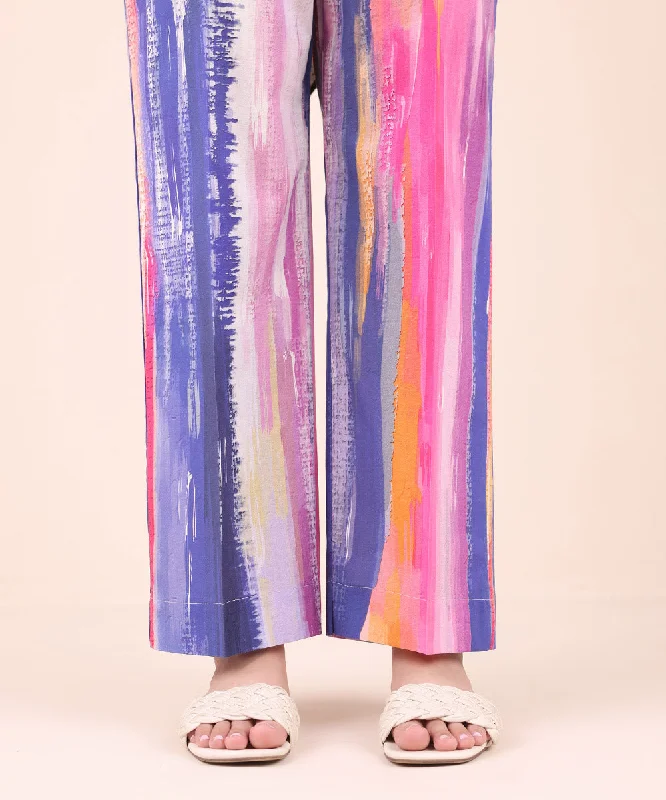 Printed Cambric Straight Pants