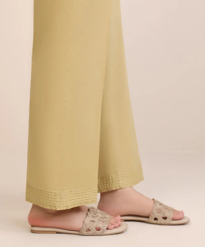 Cotton Viscose Straight Pants