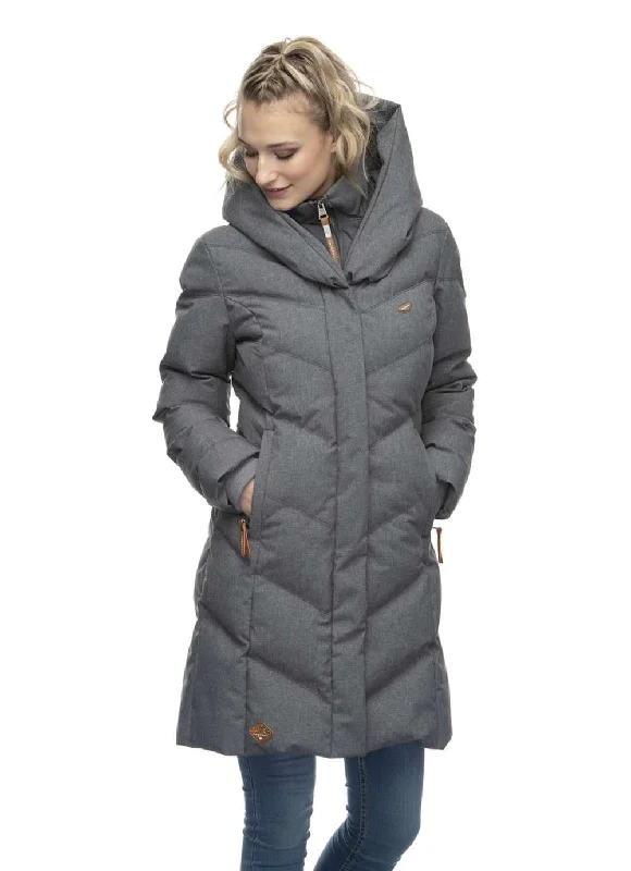 Ladies Vegan Long Padded Coat