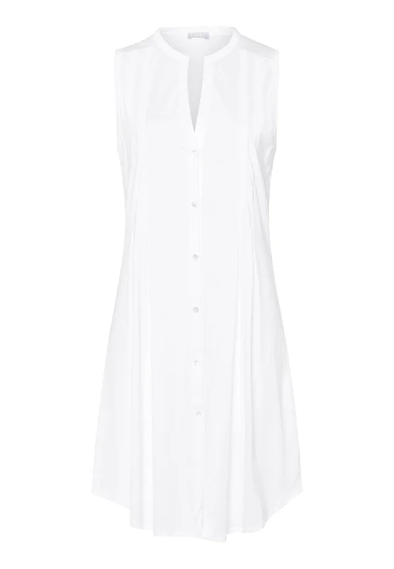 Cotton Deluxe Button Front Tank Gown | White 77952-101