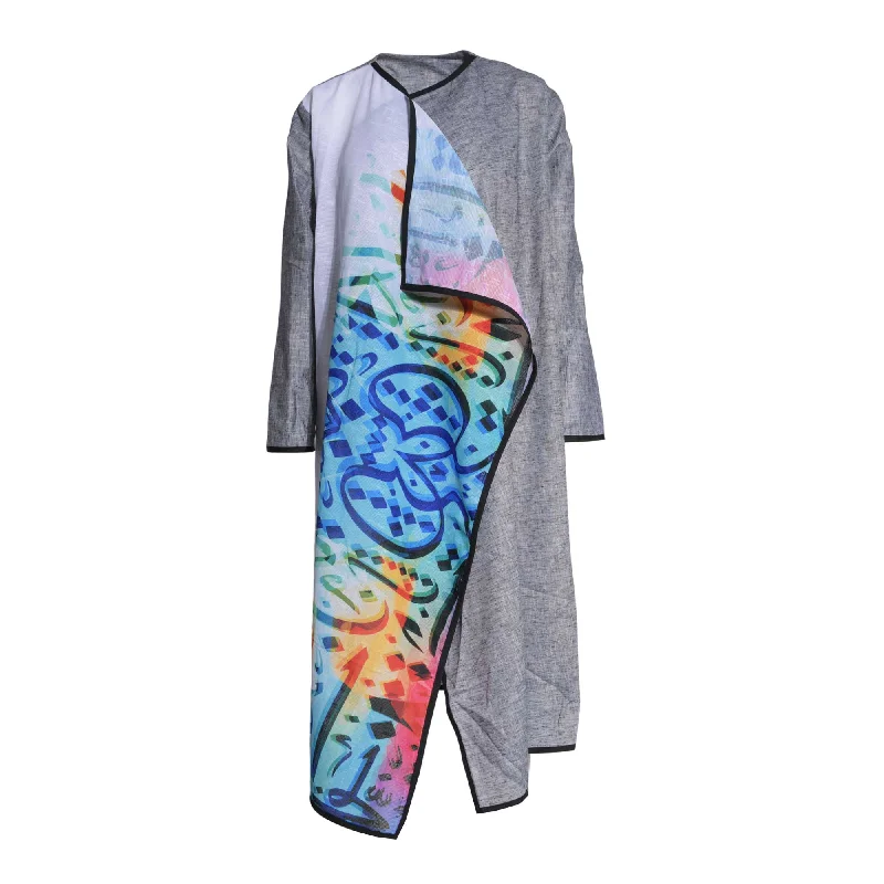 Fahm Women's Blue Abaya, Free Size