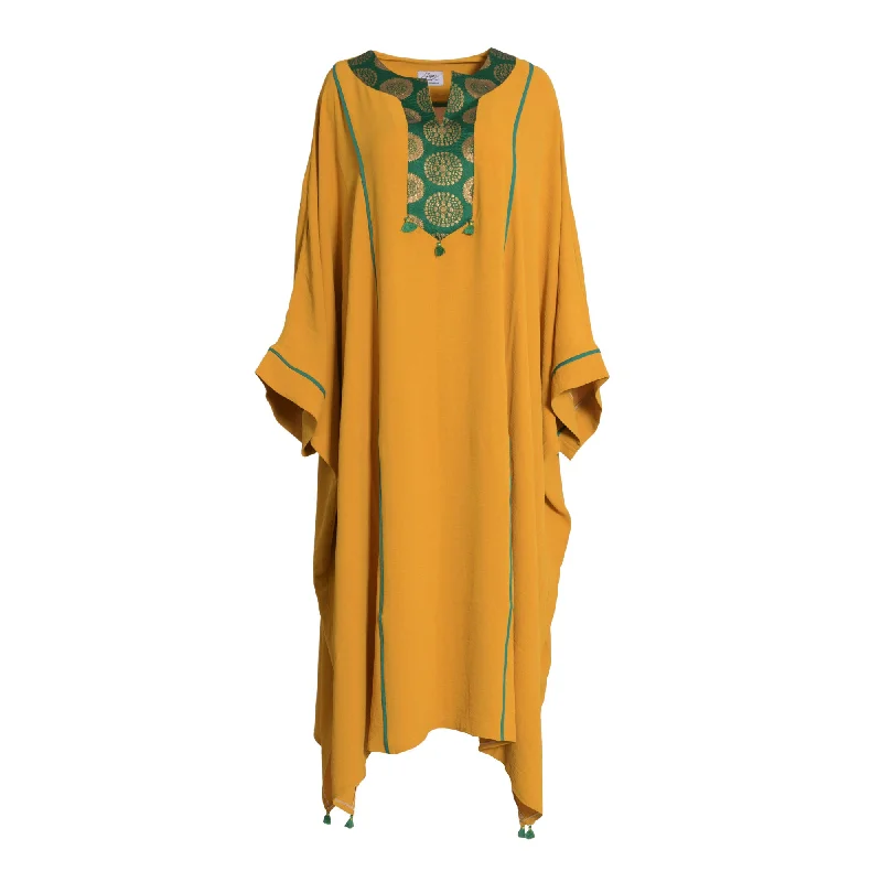 Fahm Women's Yellow Dress, Free Size