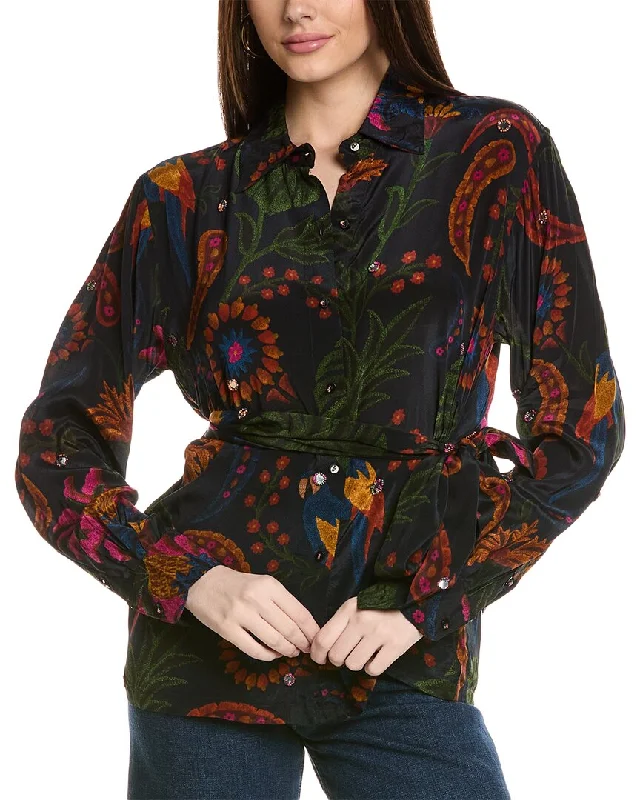 FARM Rio Tropical Tapestry Pajama Shirt