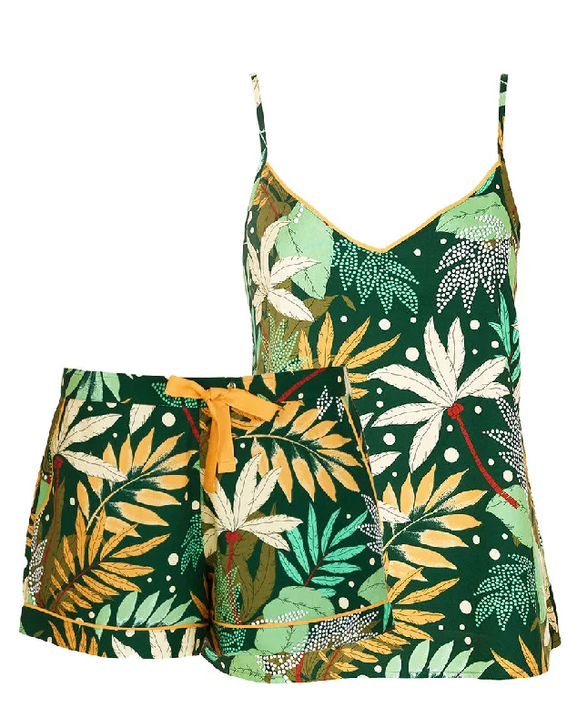 Gabrielle Palm Leaf Print Cami and Shorts Set