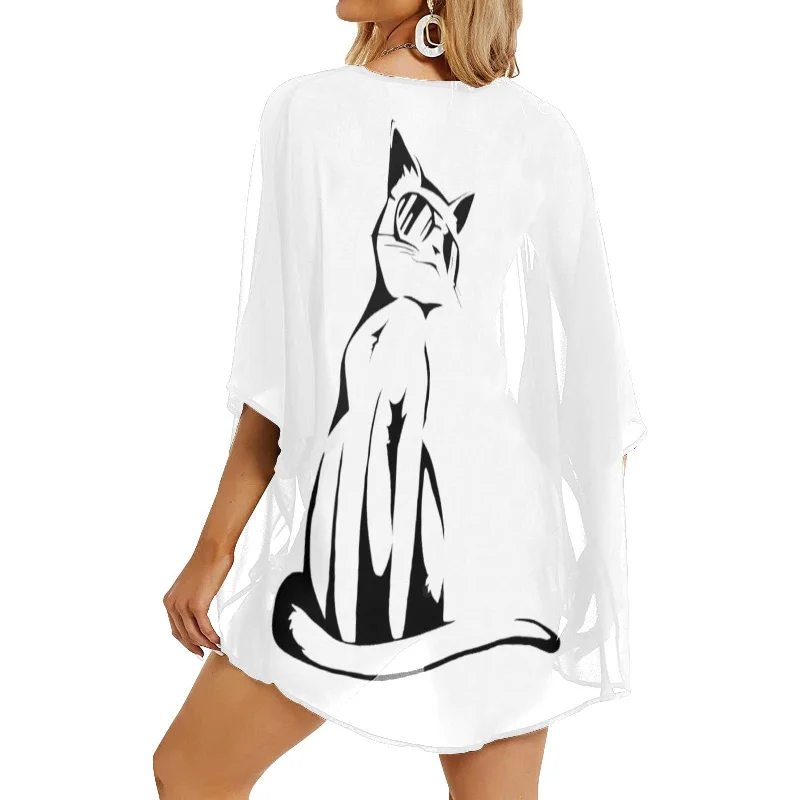 Kitty Cool Kimono Chiffon Cover Up