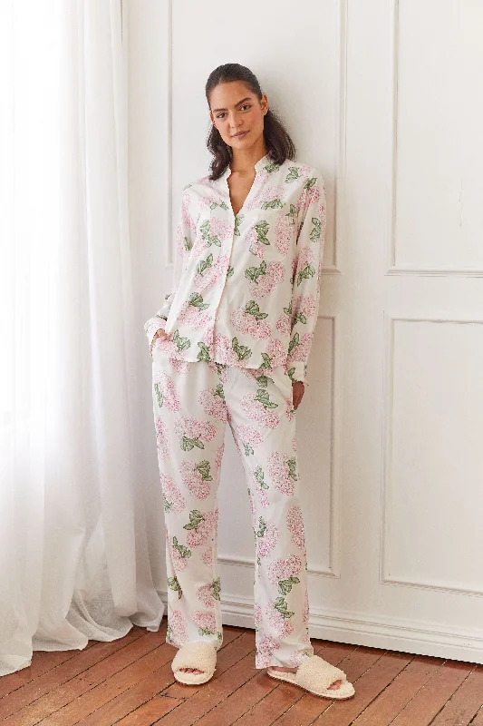 Maggie Pajama Set - Long - Hydrangea Pink