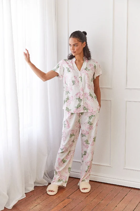 Maggie Pajama Set - Long Pants - Hydrangea Pink