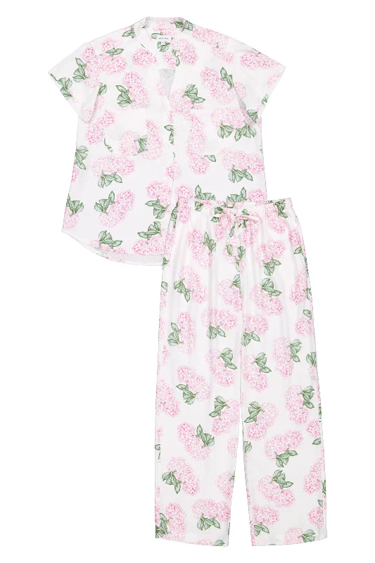 Maggie Pajama Set - Long Pants - Hydrangea Pink