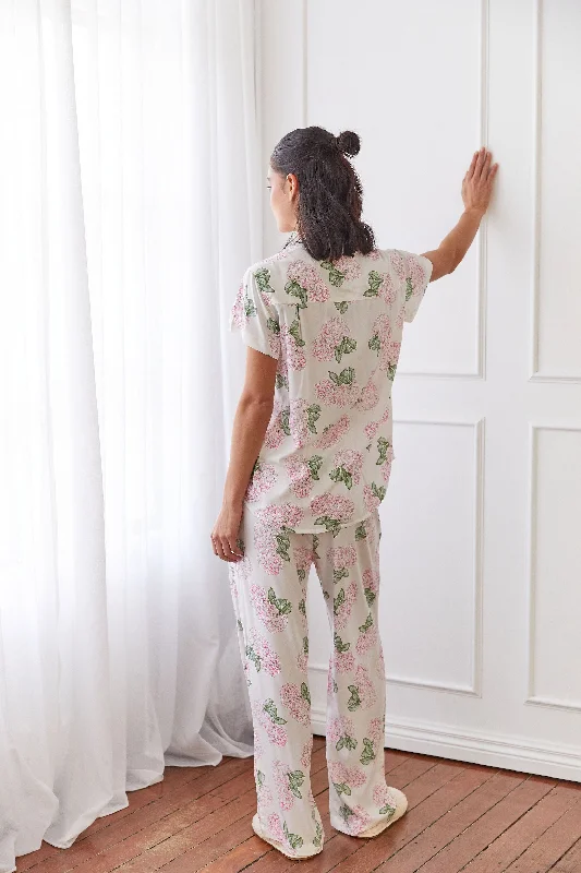 Maggie Pajama Set - Long Pants - Hydrangea Pink