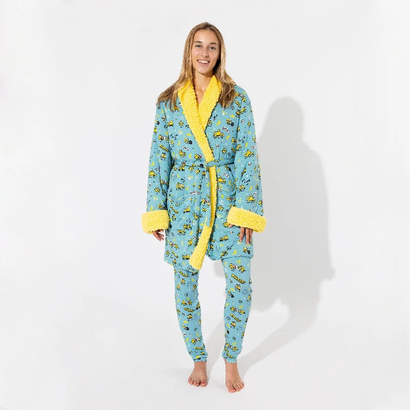 Minions Bello Banana Bamboo Adult Sherpa Robe