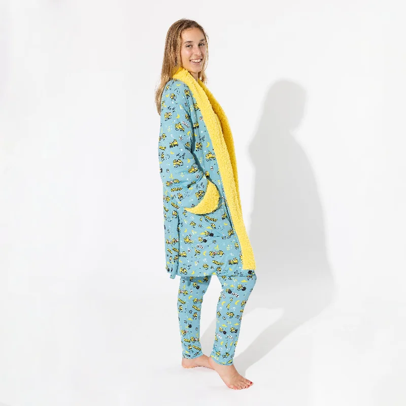 Minions Bello Banana Bamboo Adult Sherpa Robe