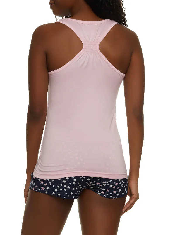 Love 02 Dream Pajama Tank Top and Printed Shorts