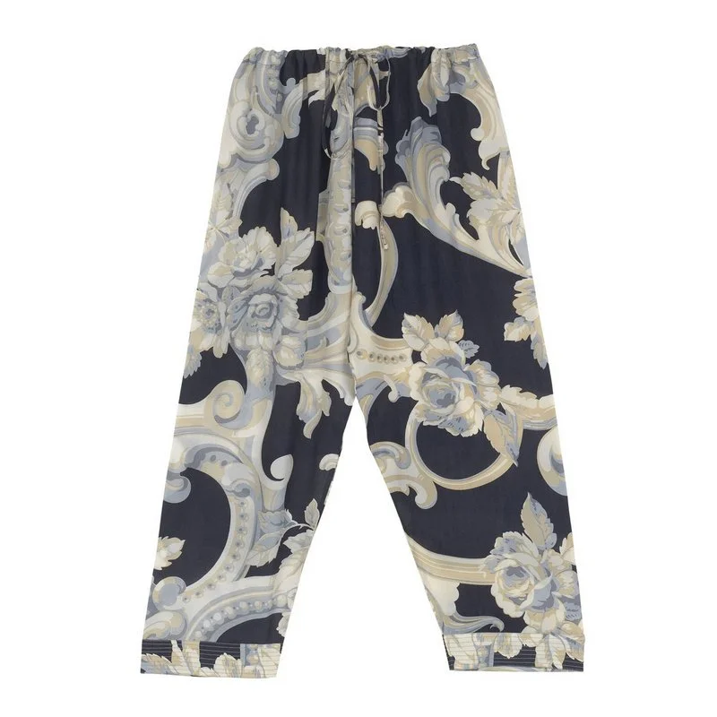 Plaster Roses Crepe Lounge Pants Midnight