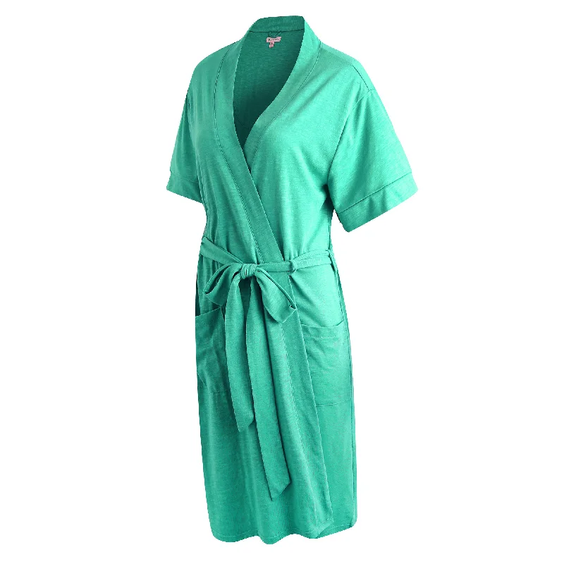 RH Robe Women's Short Sleeve Kimono Cotton Bathrobe Dressing Gown Sleep RHW2753