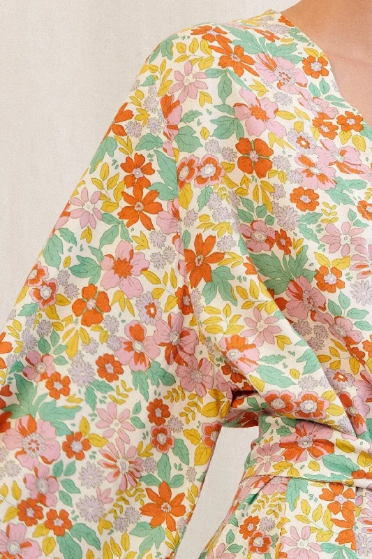 Short Kimono Robe - Bloom