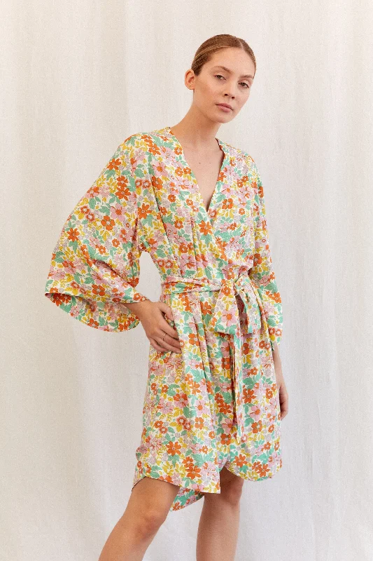 Short Kimono Robe - Bloom