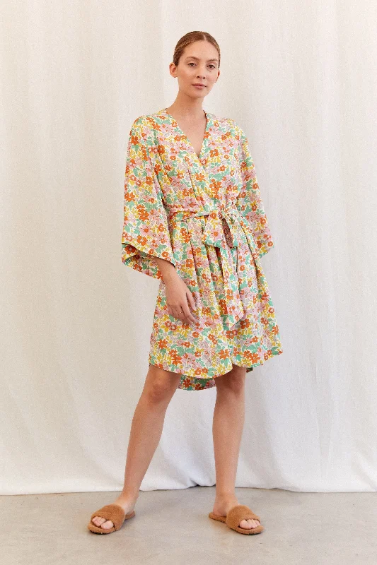 Short Kimono Robe - Bloom