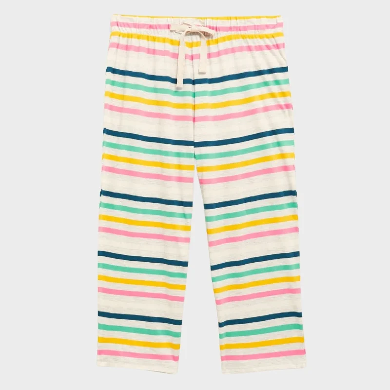 Cotton Striped Cropped Pyjama Bottoms