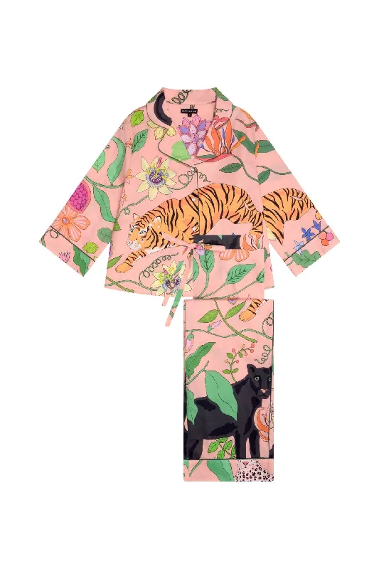 Wild Creatures Organic Cotton Pyjama Set | Peach