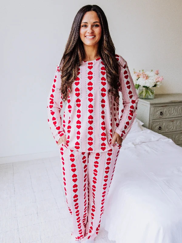 Women's Cloud Pajamas - Blushing Mirrored Hearts