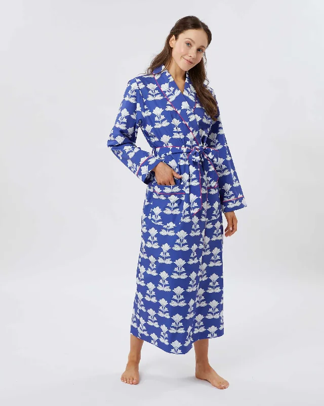 Women's Classic Cotton Dressing Gown - Sezincote Floral