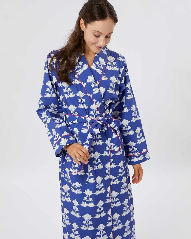 Women's Classic Cotton Dressing Gown - Sezincote Floral