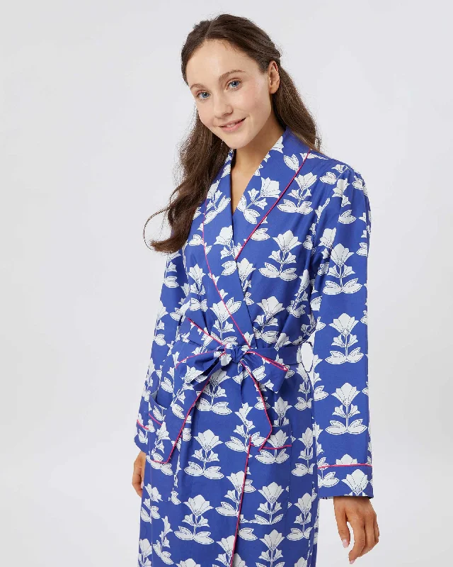 Women's Classic Cotton Dressing Gown - Sezincote Floral