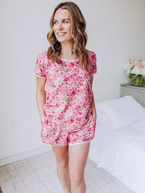 Women's Lounge Set Pajamas - Covered in Roses